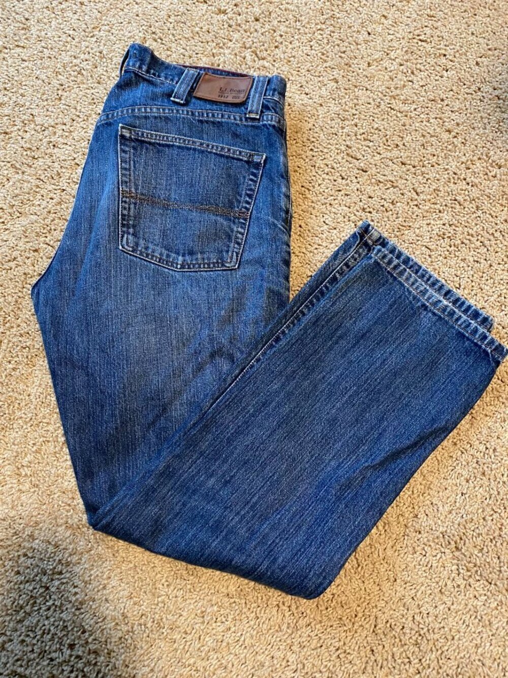 L.L. Bean Jeans Men's 34x30 Blue Standard Fit 1912 Denim Straight Leg Casual - Picture 5 of 6